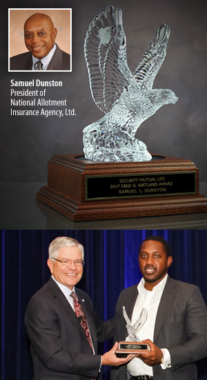 Samuel Dunston honored with Fred G. Kirtland Award